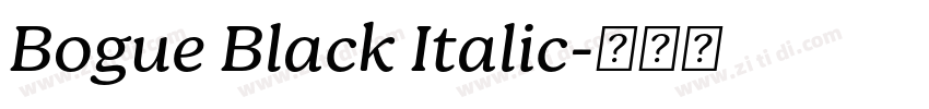Bogue Black Italic字体转换